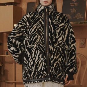 Reversible Oversized Faux Fur Jacket
